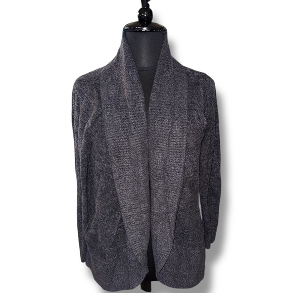 BAREFOOT DREAMS® CozyChic Lite® Circle Cardigan - Carbon Plus 1X - Picture 4 of 14